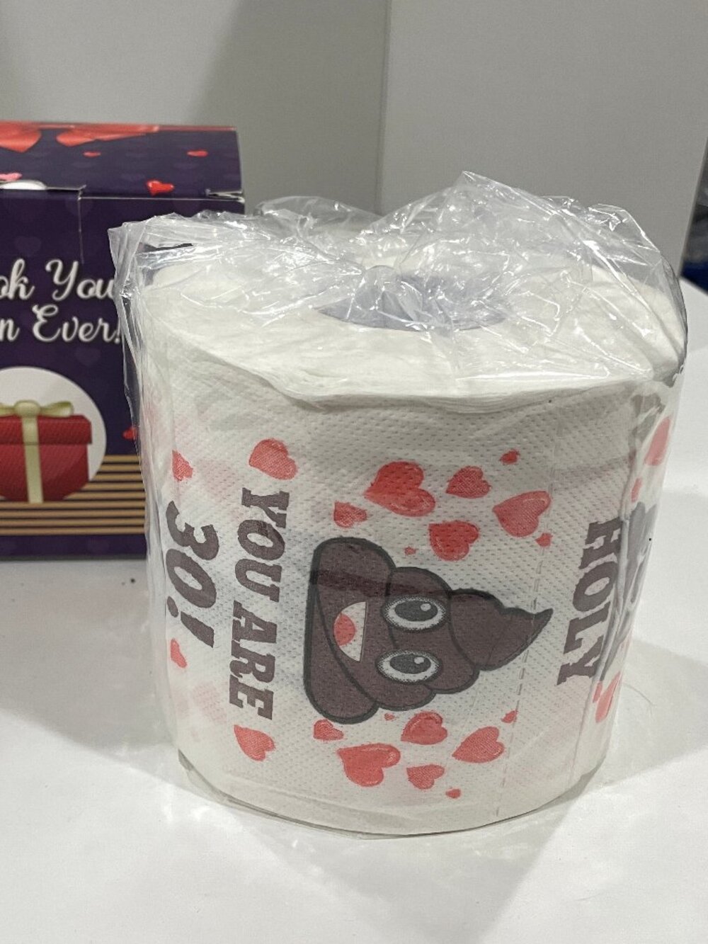 30th Birthday Gifts for Women, Men, Her, Him - Happy Prank Toilet Paper in Box